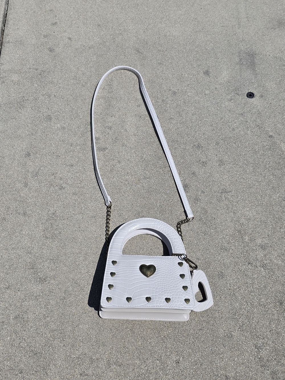 Luv BETSEY White Heart Accent Crossbody Bag - Women's Shoulder Bag
